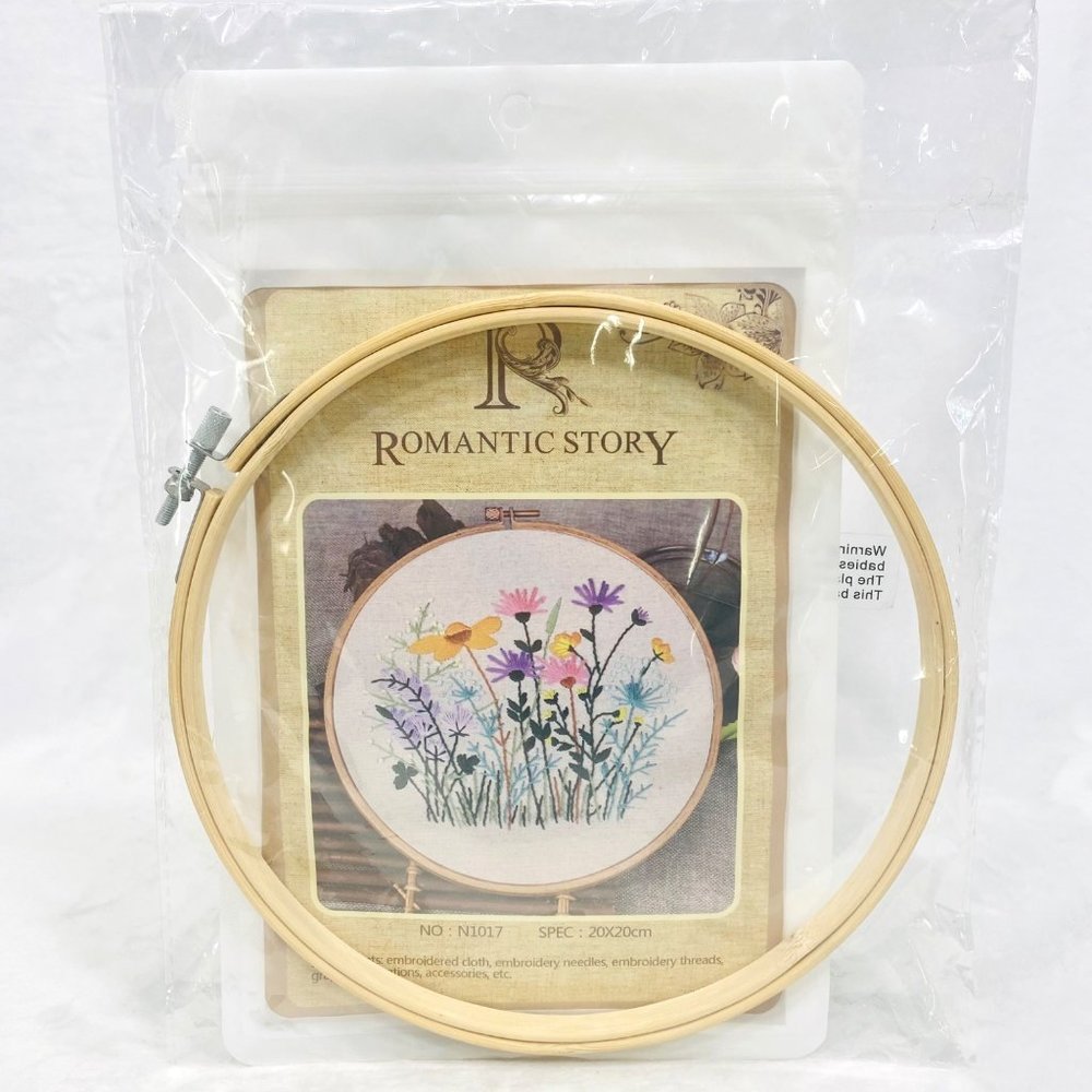 Romantic Story Embroidery Kit with Hoop for Framing - New